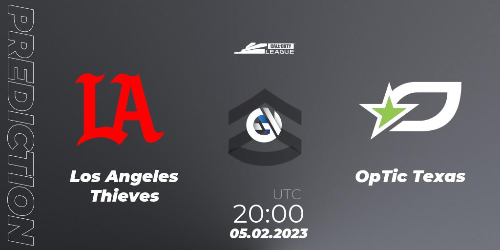 Pronóstico Los Angeles Thieves - OpTic Texas. 05.02.2023 at 20:00, Call of Duty, Call of Duty League 2023: Stage 2 Major