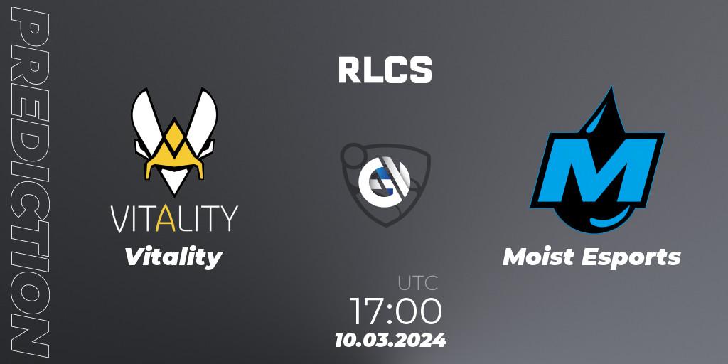 Pronóstico Vitality - Moist Esports. 10.03.2024 at 17:00, Rocket League, RLCS 2024 - Major 1: Europe Open Qualifier 3