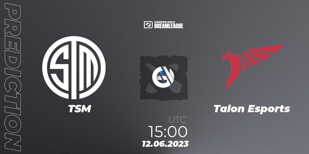 Pronóstico TSM - Talon Esports. 12.06.23, Dota 2, DreamLeague Season 20 - Group Stage 1