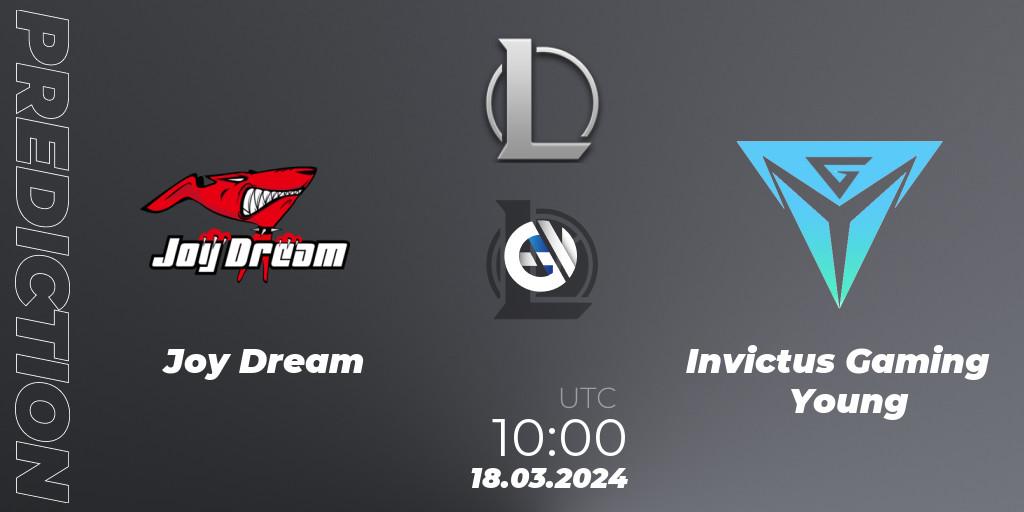 Pronóstico Joy Dream - Invictus Gaming Young. 18.03.24, LoL, LDL 2024 - Stage 1