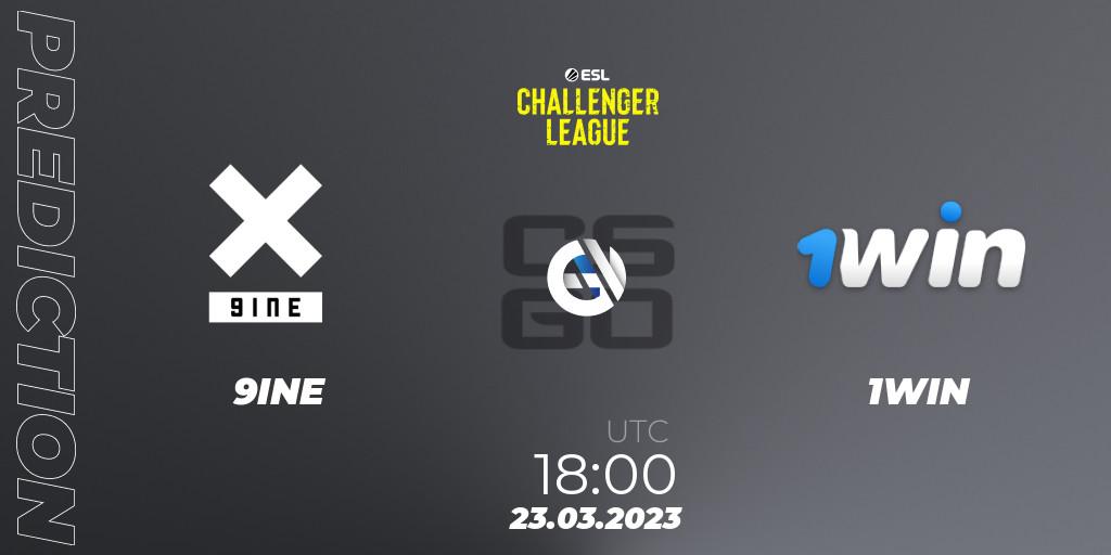 Pronóstico 9INE - 1WIN. 24.03.23, CS2 (CS:GO), ESL Challenger League Season 44: Europe