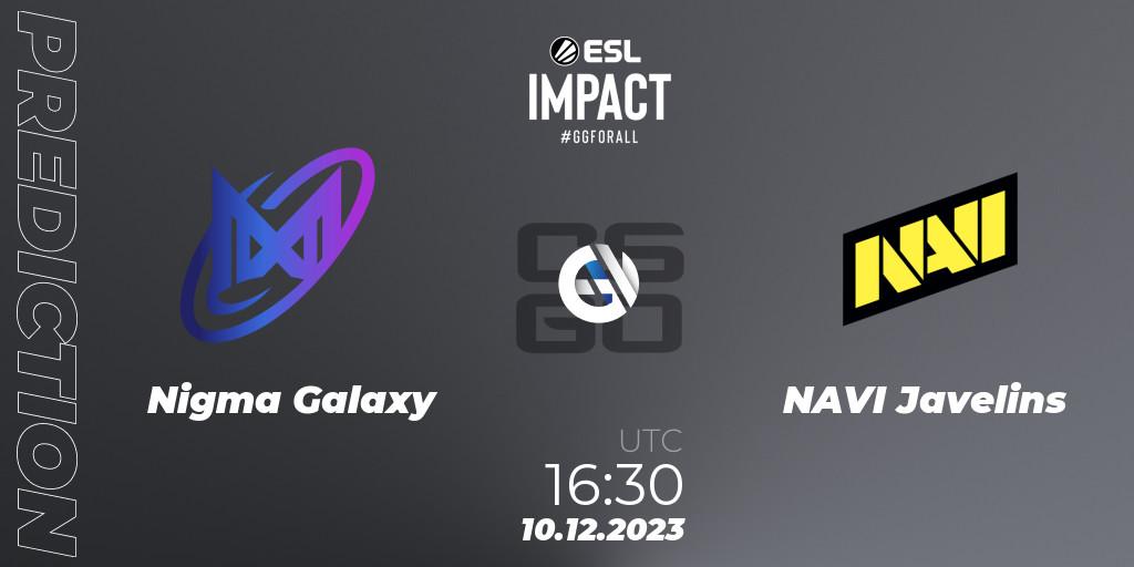 Pronóstico Nigma Galaxy - NAVI Javelins. 10.12.23, CS2 (CS:GO), ESL Impact League Season 4