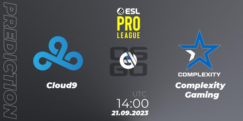 Pronóstico Cloud9 - Complexity Gaming. 21.09.23, CS2 (CS:GO), ESL Pro League Season 18