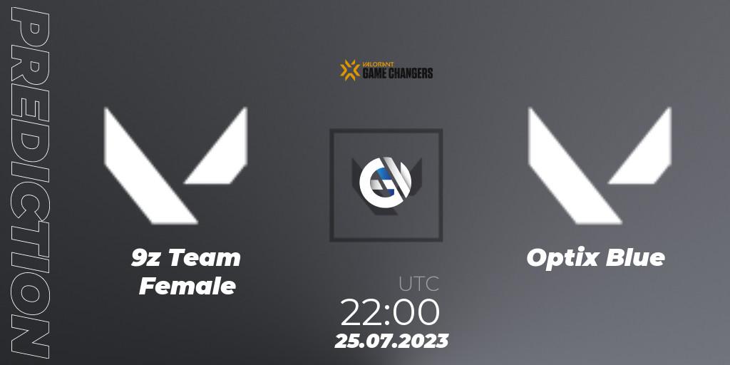 Pronóstico 9z Team Female - Optix Blue. 25.07.2023 at 22:00, VALORANT, VCT 2023: Game Changers Latin America South