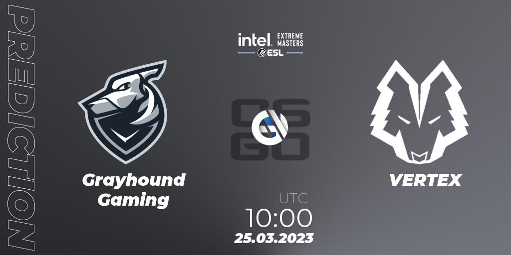 Pronóstico Grayhound Gaming - VERTEX. 25.03.23, CS2 (CS:GO), IEM Dallas 2023 Oceania Closed Qualifier