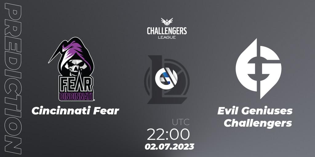 Pronóstico Cincinnati Fear - Evil Geniuses Challengers. 02.07.2023 at 22:00, LoL, North American Challengers League 2023 Summer - Group Stage