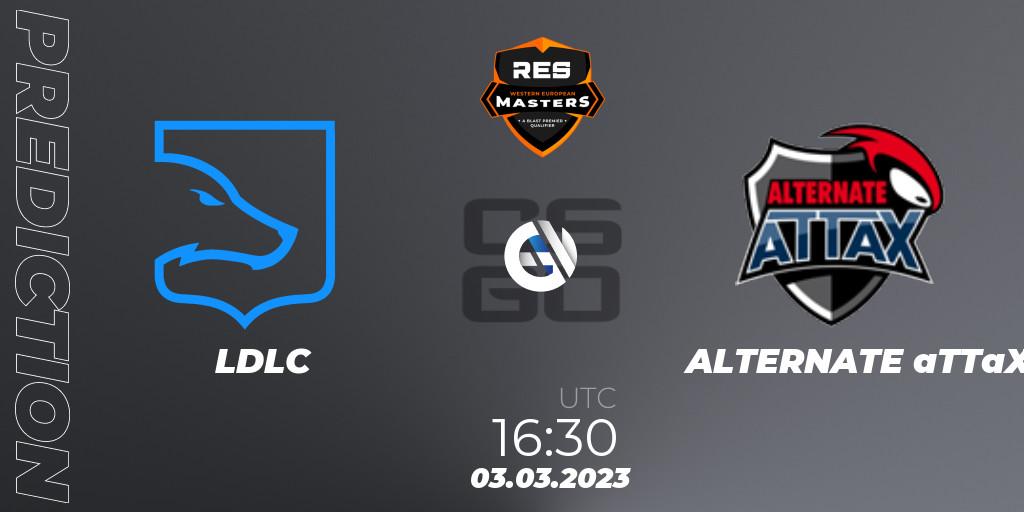Pronóstico LDLC - ALTERNATE aTTaX. 03.03.2023 at 16:30, Counter-Strike (CS2), RES Western European Masters: Spring 2023