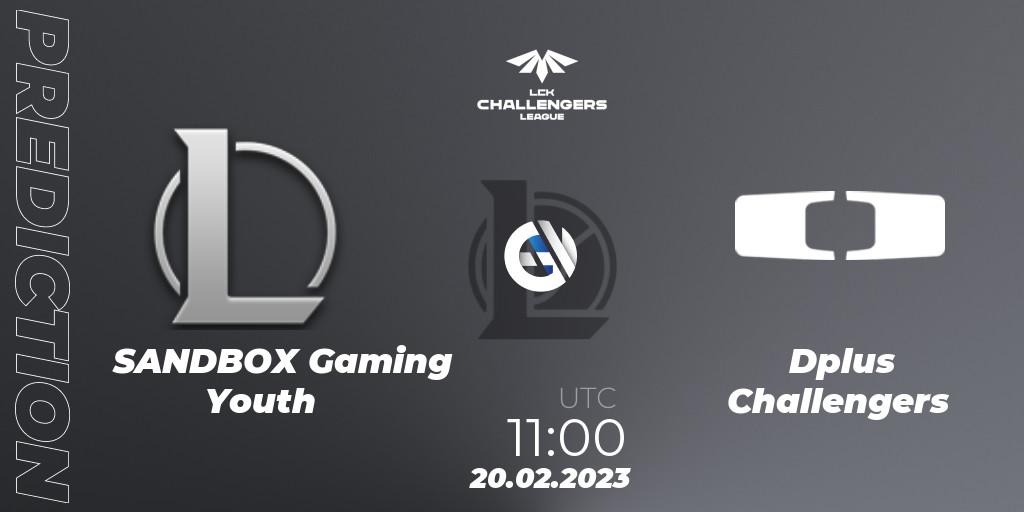 Pronóstico SANDBOX Gaming Youth - Dplus Challengers. 20.02.2023 at 10:00, LoL, LCK Challengers League 2023 Spring