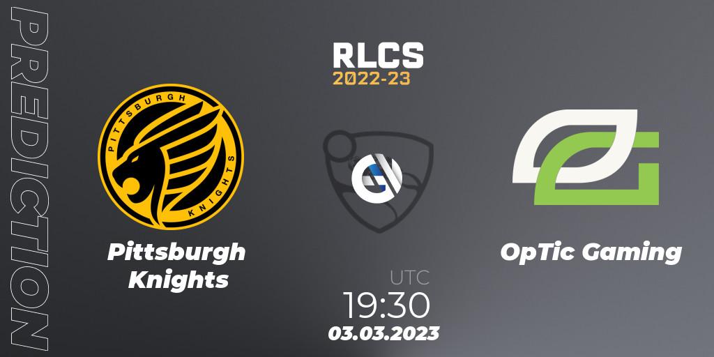 Pronóstico Pittsburgh Knights - OpTic Gaming. 03.03.23, Rocket League, RLCS 2022-23 - Winter: North America Regional 3 - Winter Invitational