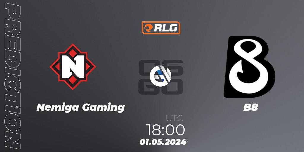 Pronóstico Nemiga Gaming - B8. 01.05.2024 at 18:00, Counter-Strike (CS2), RES European Series #3