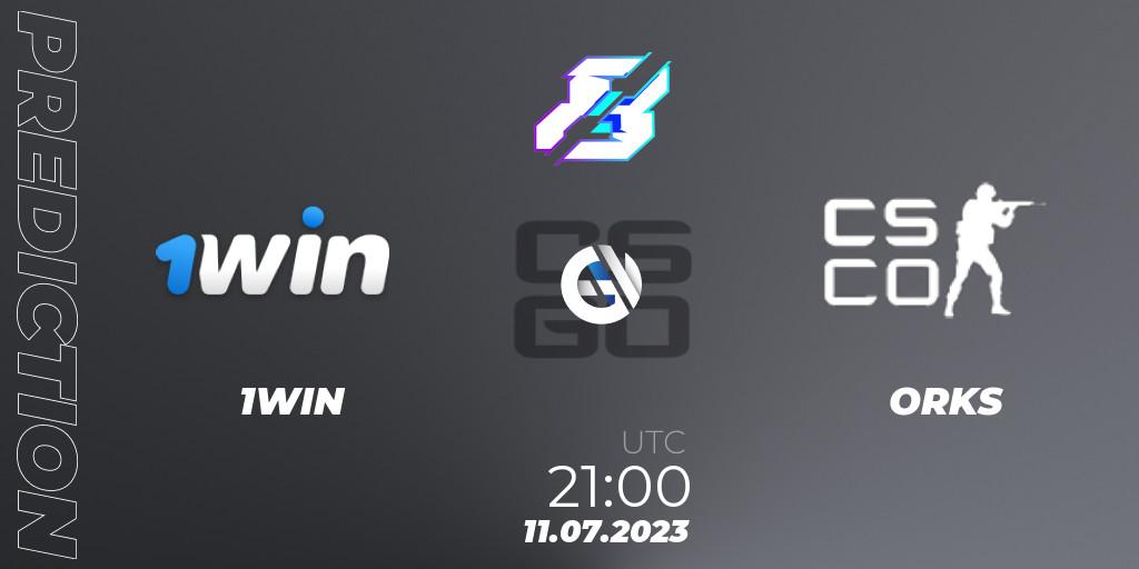 Pronóstico 1WIN - ORKS. 11.07.2023 at 21:00, Counter-Strike (CS2), Gamers8 2023 Europe Open Qualifier 2