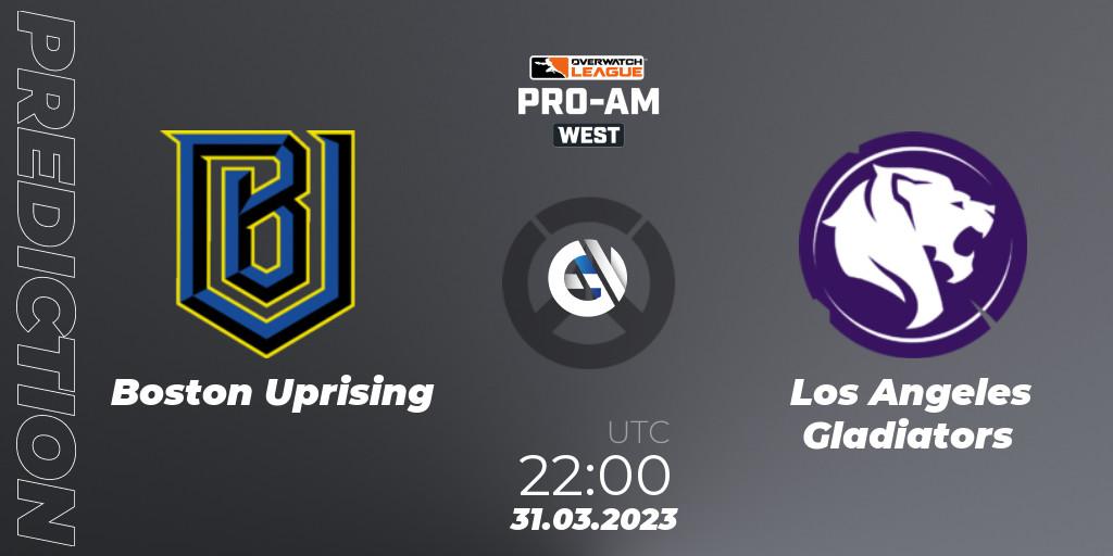 Pronóstico Boston Uprising - Los Angeles Gladiators. 31.03.2023 at 22:00, Overwatch, Overwatch League 2023 - Pro-Am