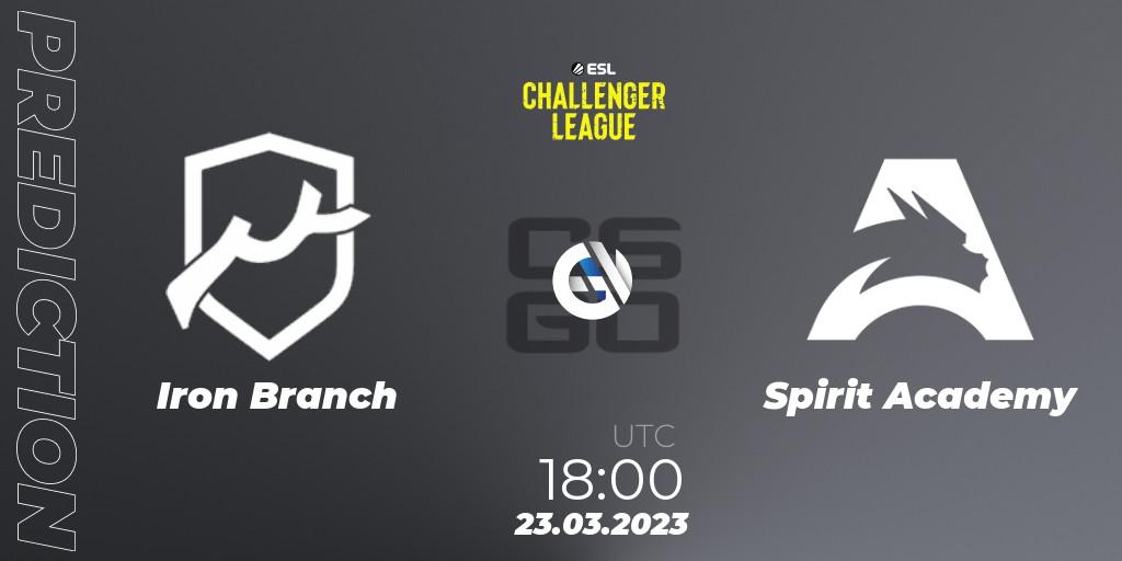 Pronóstico Iron Branch - Spirit Academy. 24.03.23, CS2 (CS:GO), ESL Challenger League Season 44 Relegation: Europe