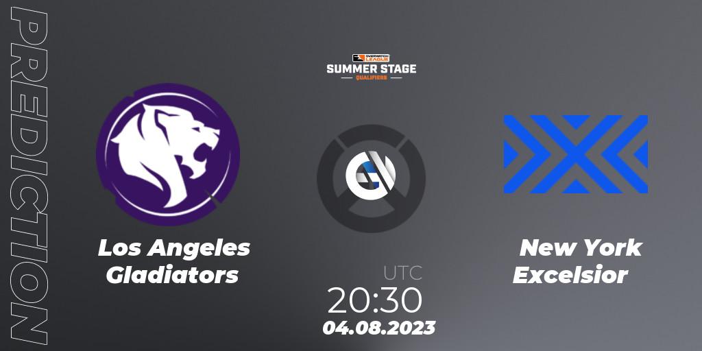 Pronóstico Los Angeles Gladiators - New York Excelsior. 04.08.23, Overwatch, Overwatch League 2023 - Summer Stage Qualifiers
