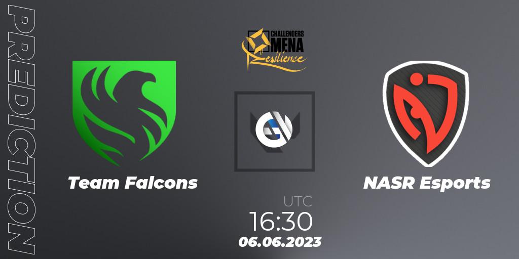 Pronóstico Team Falcons - NASR Esports. 06.06.2023 at 16:30, VALORANT, VALORANT Challengers 2023 MENA: Resilience - LAN Finals