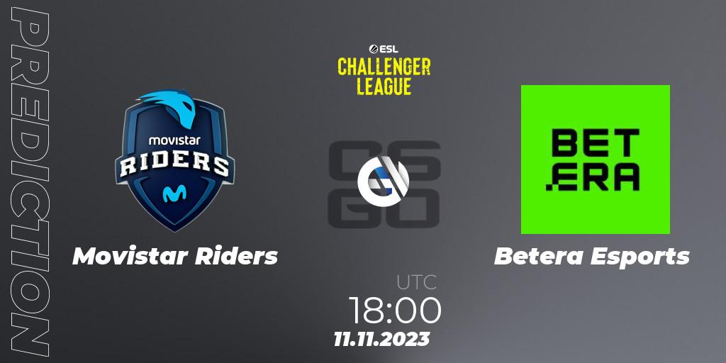 Pronóstico Movistar Riders - Betera Esports. 11.11.23, CS2 (CS:GO), ESL Challenger League Season 46: Europe