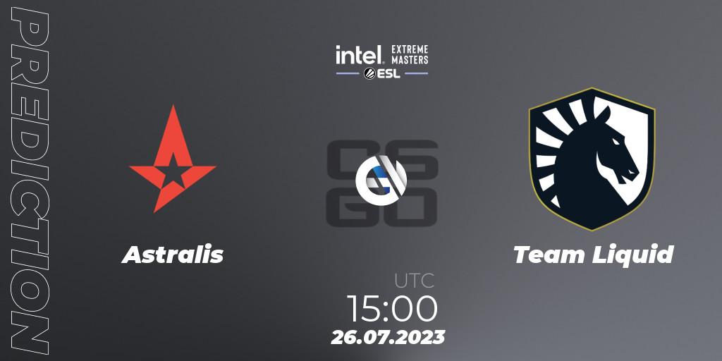 Pronóstico Astralis - Team Liquid. 26.07.2023 at 15:30, Counter-Strike (CS2), IEM Cologne 2023 - Play-In