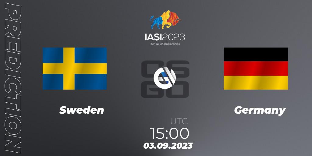 Pronóstico Sweden - Germany. 03.09.2023 at 15:00, Counter-Strike (CS2), IESF World Esports Championship 2023