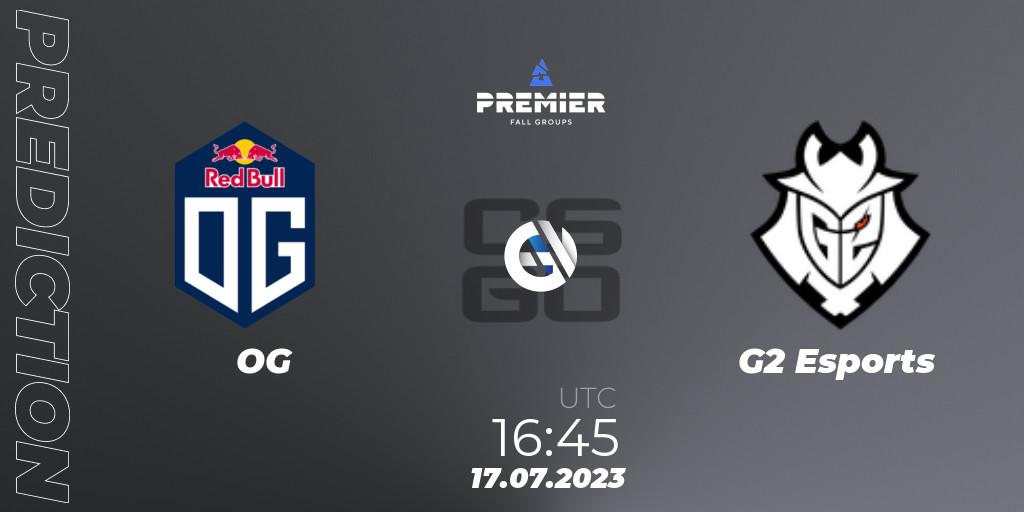 Pronóstico OG - G2 Esports. 17.07.23, CS2 (CS:GO), BLAST Premier Fall Groups 2023