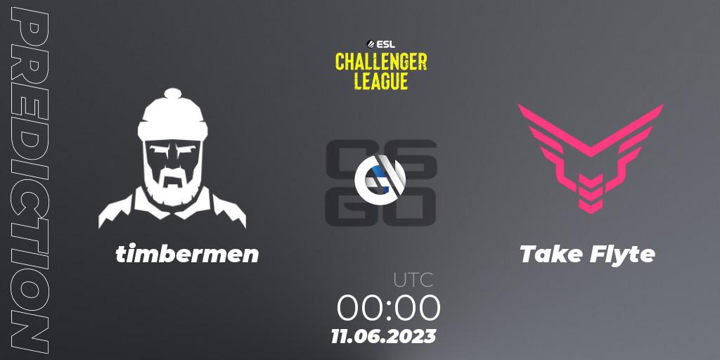 Pronóstico timbermen - Take Flyte. 11.06.23, CS2 (CS:GO), ESL Challenger League Season 45 Relegation: North America