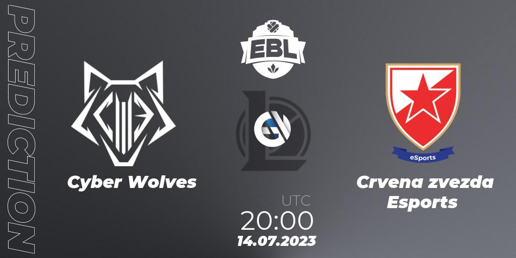 Pronóstico Cyber Wolves - Crvena zvezda Esports. 23.06.2023 at 19:00, LoL, Esports Balkan League Season 13