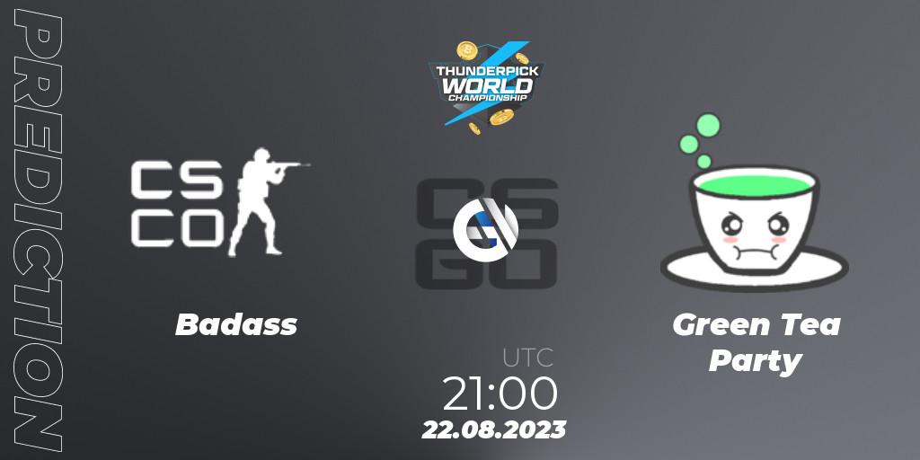 Pronóstico Badass - Green Tea Party. 22.08.2023 at 21:00, Counter-Strike (CS2), Thunderpick World Championship 2023: North American Qualifier #2