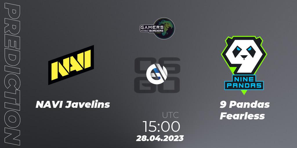 Pronóstico NAVI Javelins - 9 Pandas Fearless. 28.04.23, CS2 (CS:GO), Gamers Without Borders Women Charity Cup 2023