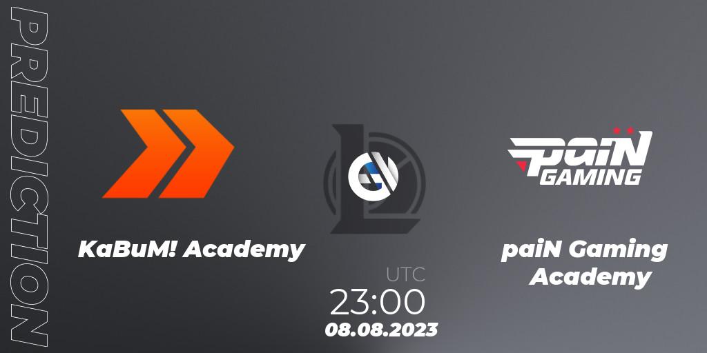 Pronóstico KaBuM! Academy - paiN Gaming Academy. 26.07.2023 at 19:00, LoL, CBLOL Academy Split 2 2023 - Group Stage