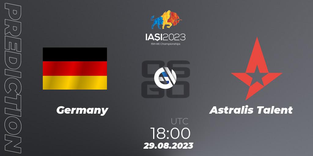 Pronóstico Germany - Astralis Talent. 30.08.2023 at 17:30, Counter-Strike (CS2), IESF World Esports Championship 2023