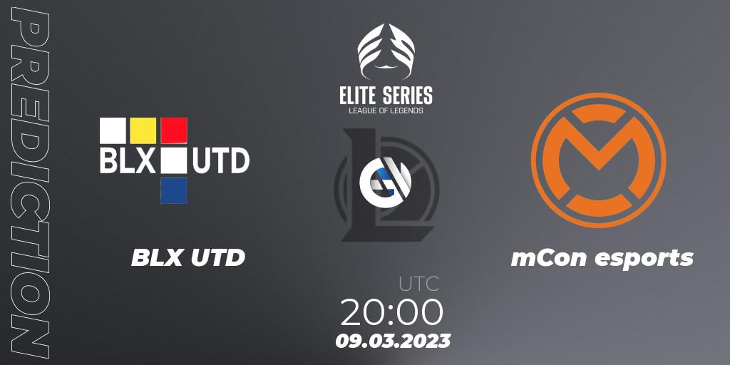 Pronóstico BLX UTD - mCon esports. 09.03.2023 at 20:00, LoL, Elite Series Spring 2023 - Group Stage