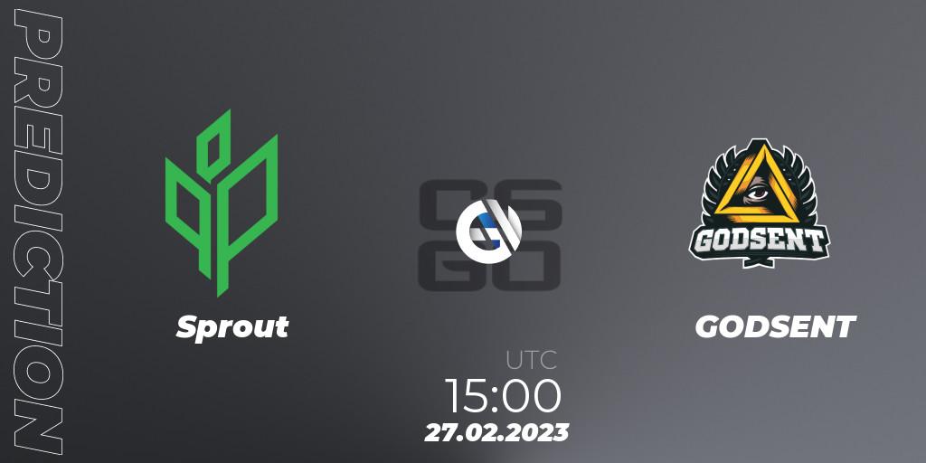 Pronóstico Sprout - GODSENT. 27.02.2023 at 15:25, Counter-Strike (CS2), BetBoom Playlist. Urbanistic