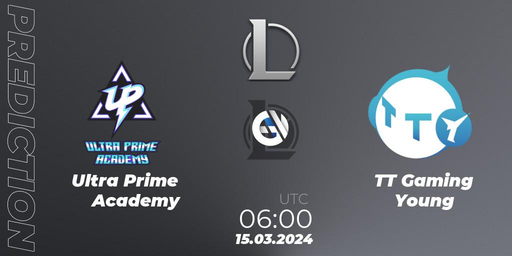 Pronóstico Ultra Prime Academy - TT Gaming Young. 15.03.2024 at 06:00, LoL, LDL 2024 - Stage 1
