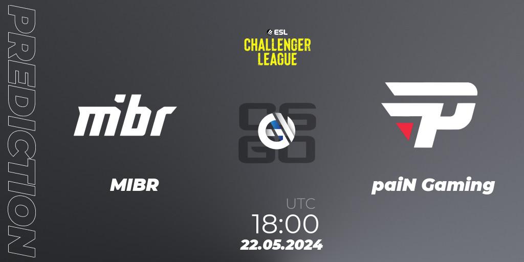 Pronóstico MIBR - paiN Gaming. 22.05.2024 at 18:00, Counter-Strike (CS2), ESL Challenger League Season 47: South America