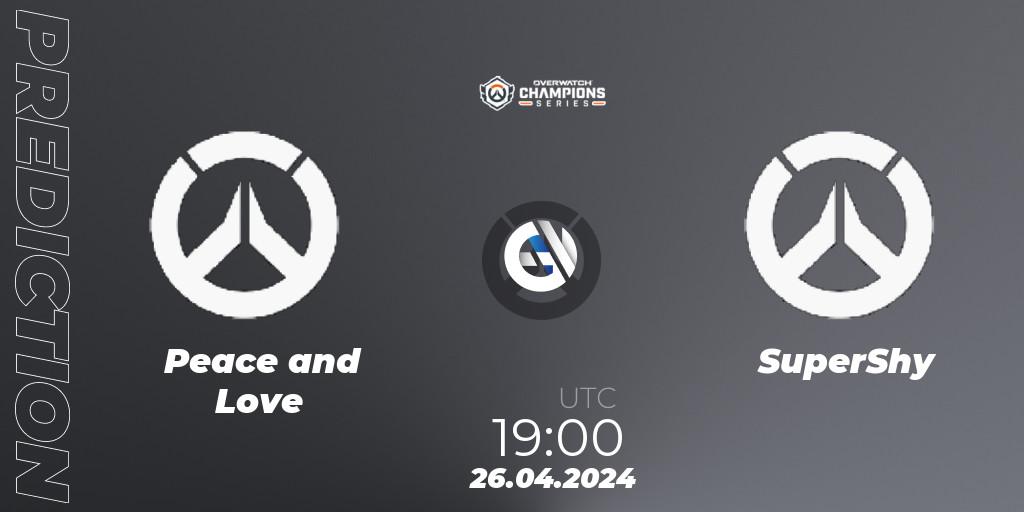 Pronóstico Peace and Love - SuperShy. 26.04.2024 at 19:00, Overwatch, Overwatch Champions Series 2024 - EMEA Stage 2 Main Event