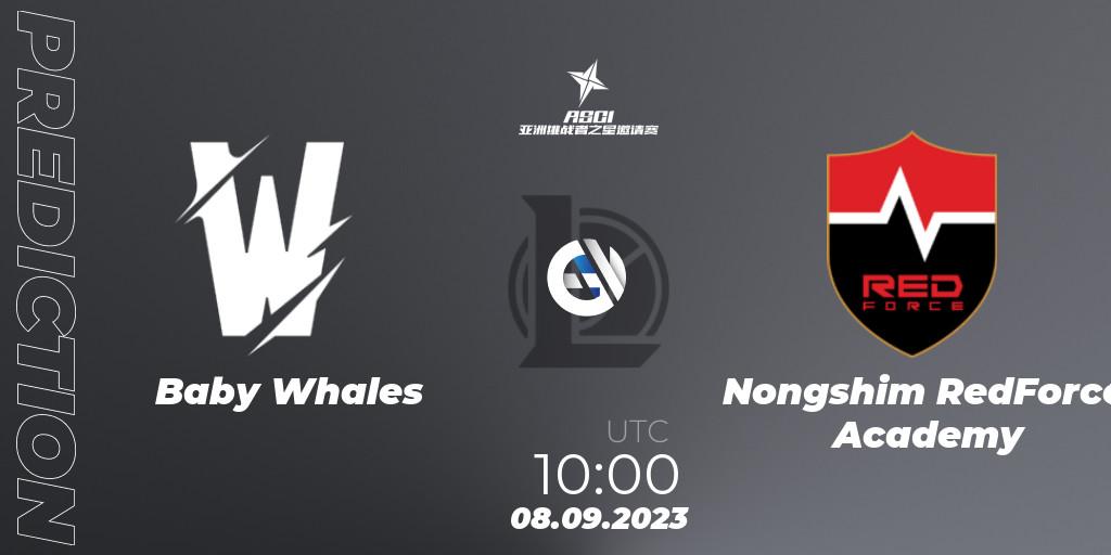 Pronóstico Baby Whales - Nongshim RedForce Academy. 08.09.2023 at 10:00, LoL, Asia Star Challengers Invitational 2023