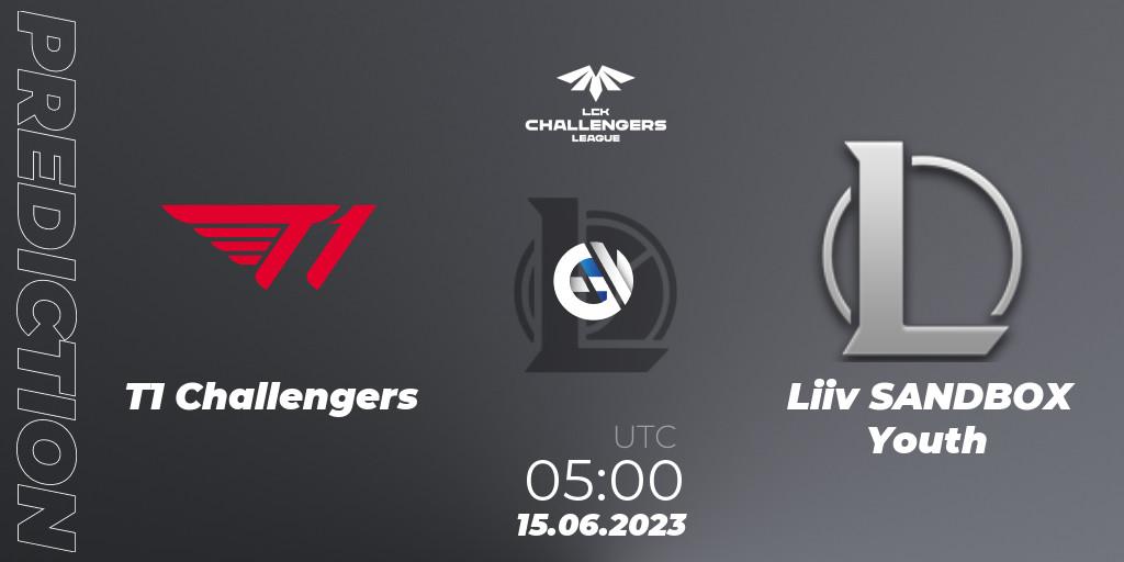 Pronóstico T1 Challengers - Liiv SANDBOX Youth. 15.06.23, LoL, LCK Challengers League 2023 Summer - Group Stage