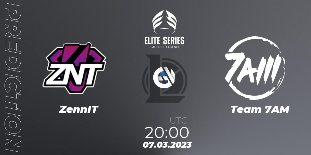 Pronóstico ZennIT - Team 7AM. 07.03.2023 at 20:00, LoL, Elite Series Spring 2023 - Group Stage