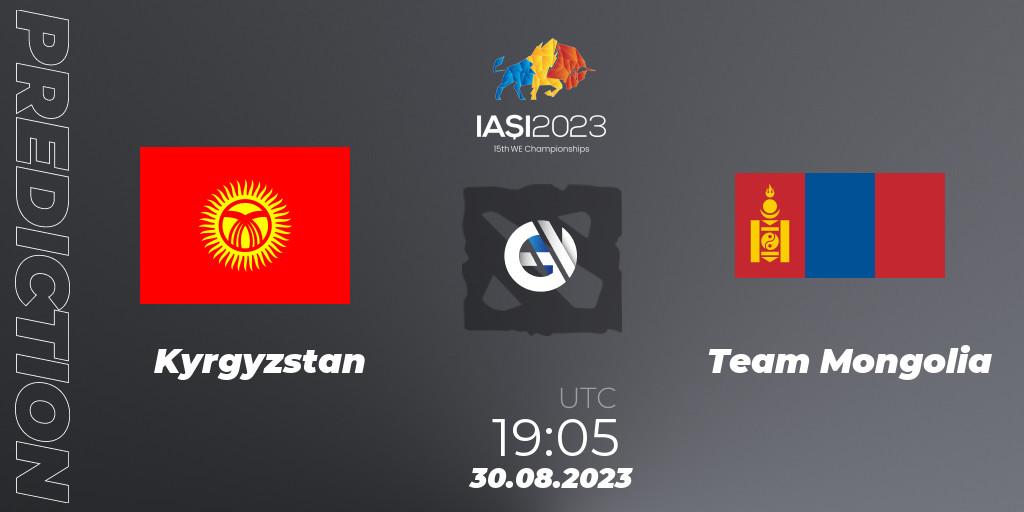 Pronóstico Kyrgyzstan - Team Mongolia. 30.08.2023 at 19:05, Dota 2, IESF World Championship 2023