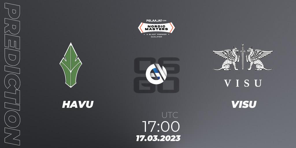 Pronóstico HAVU - VISU. 17.03.2023 at 17:00, Counter-Strike (CS2), Pelaajat Nordic Masters Spring 2023 - BLAST Premier Qualifier