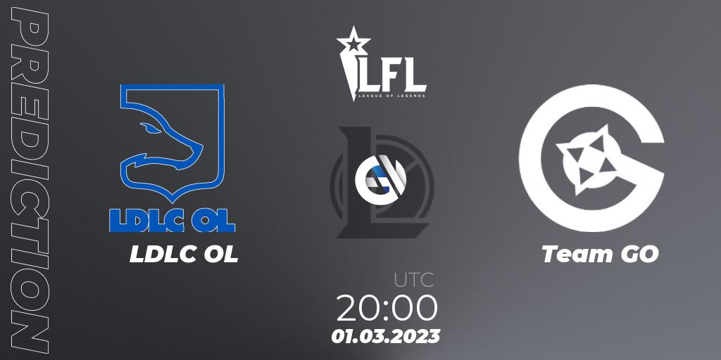 Pronóstico LDLC OL - Team GO. 01.03.2023 at 20:00, LoL, LFL Spring 2023 - Group Stage