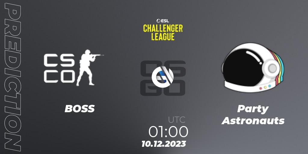 Pronóstico BOSS - Party Astronauts. 10.12.2023 at 01:00, Counter-Strike (CS2), ESL Challenger League Season 46: North America