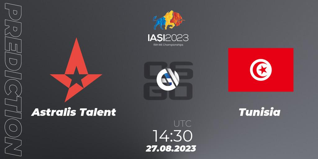 Pronóstico Astralis Talent - Tunisia. 27.08.2023 at 20:50, Counter-Strike (CS2), IESF World Esports Championship 2023