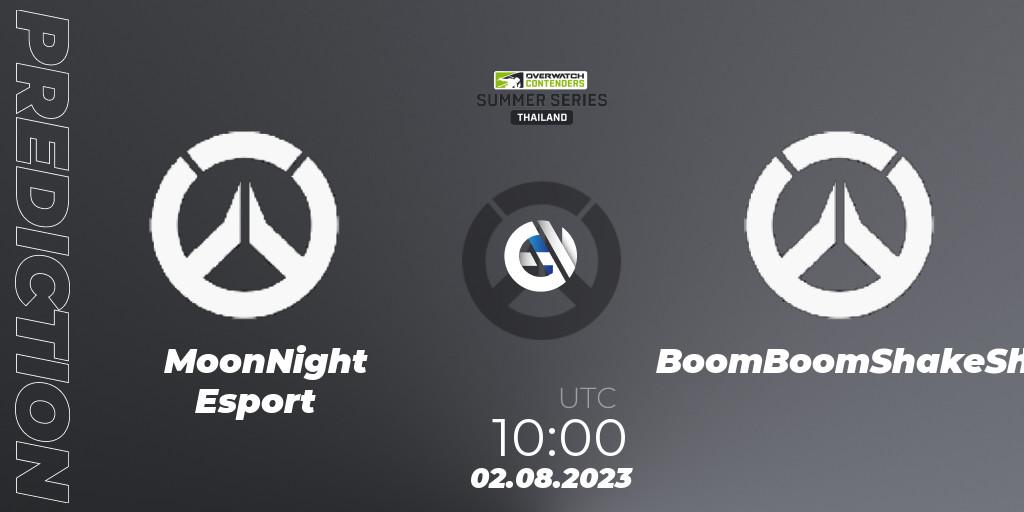 Pronóstico MoonNight Esport - BoomBoomShakeShake. 02.08.2023 at 10:00, Overwatch, Overwatch Contenders 2023 Summer Series: Thailand