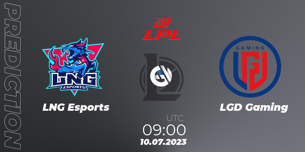 Pronóstico LNG Esports - LGD Gaming. 10.07.23, LoL, LPL Summer 2023 Regular Season