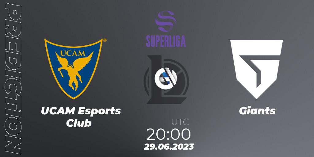 Pronóstico UCAM Esports Club - Giants. 29.06.2023 at 18:00, LoL, Superliga Summer 2023 - Group Stage