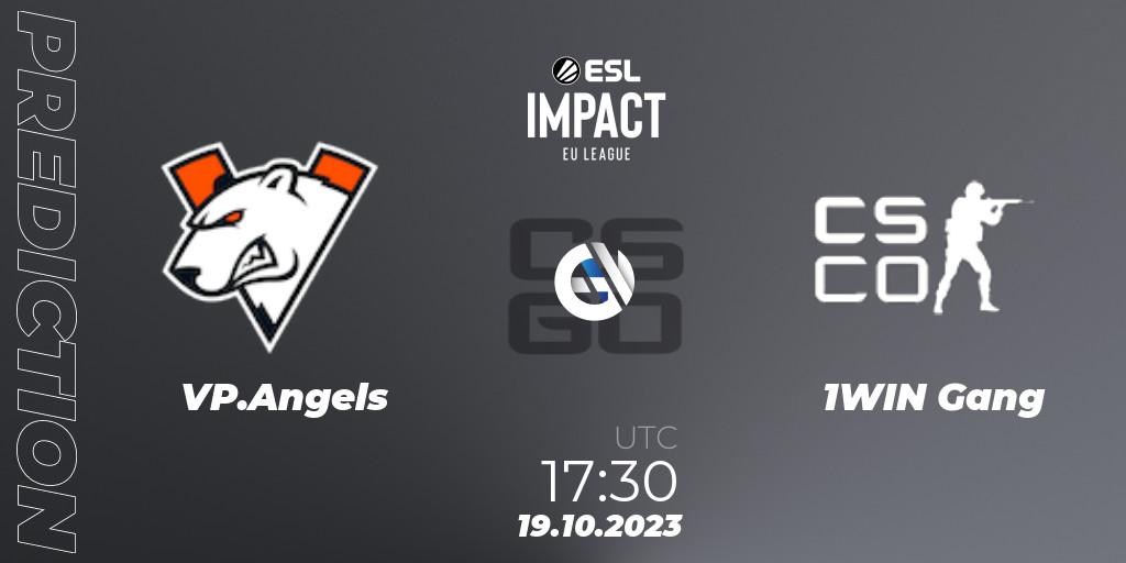 Pronóstico VP.Angels - 1WIN Gang. 19.10.23, CS2 (CS:GO), ESL Impact League Season 4: European Division