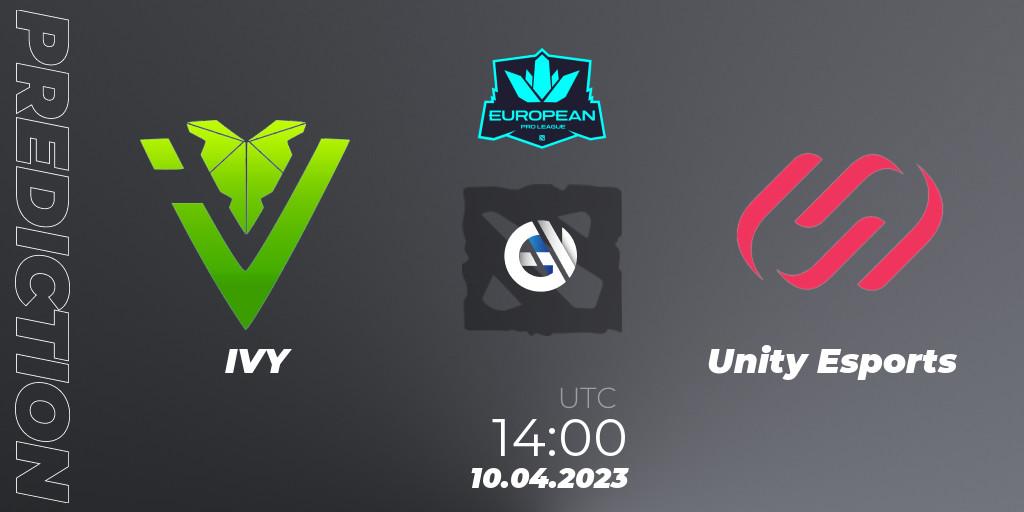 Pronóstico IVY - Unity Esports. 10.04.2023 at 14:04, Dota 2, European Pro League Season 8