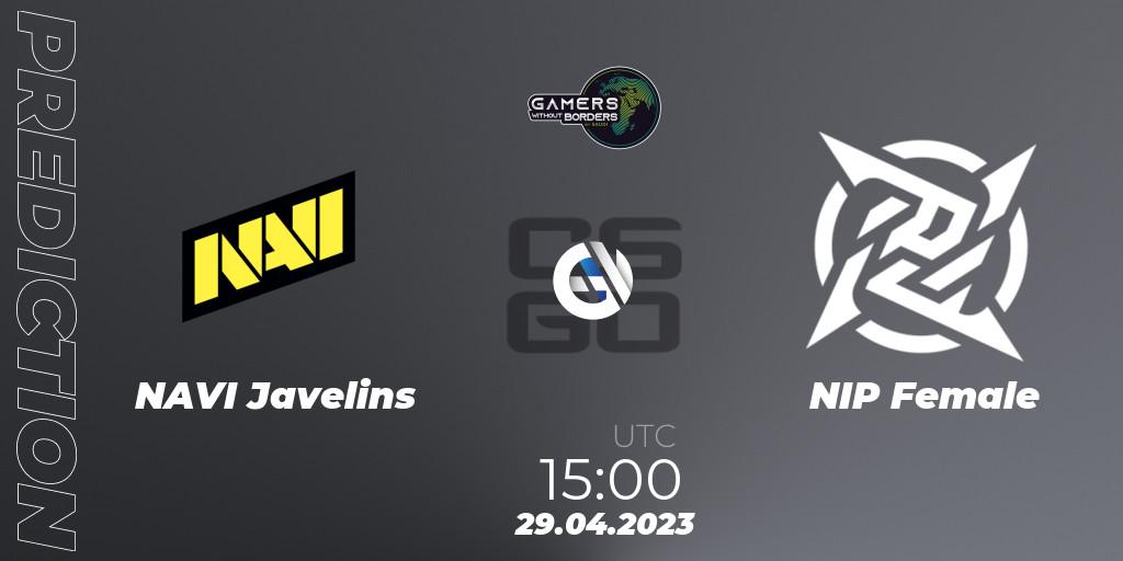 Pronóstico NAVI Javelins - NIP Female. 29.04.2023 at 15:00, Counter-Strike (CS2), Gamers Without Borders Women Charity Cup 2023