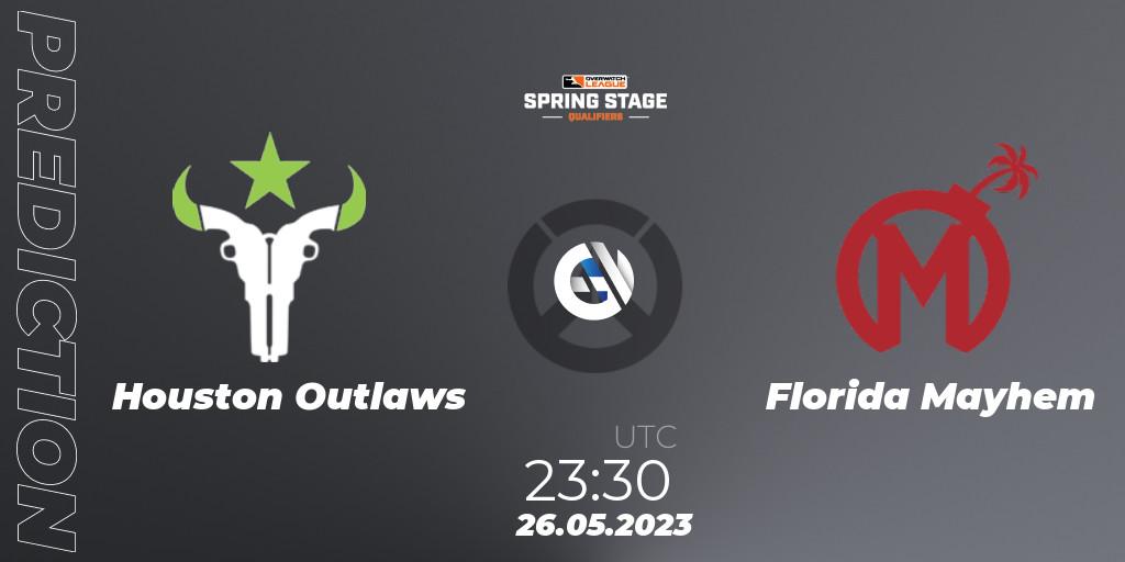 Pronóstico Houston Outlaws - Florida Mayhem. 26.05.23, Overwatch, OWL Stage Qualifiers Spring 2023 West