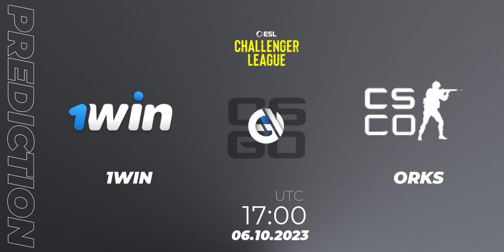 Pronóstico 1WIN - ORKS. 06.10.2023 at 17:00, Counter-Strike (CS2), ESL Challenger League Season 46: Europe